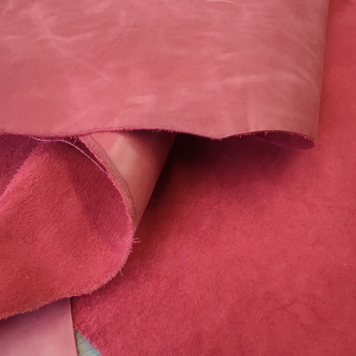 Кожа Пулл-Ап 1,3-1,5 мм цвет Клубничный коктейль Италия фото 4