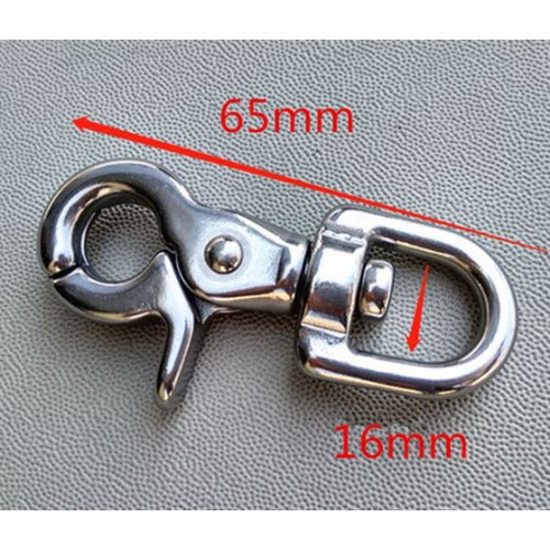 Карабин для поводка 16, 20 мм литой Сталь фото 4