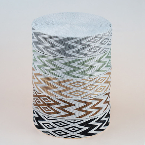 Лента ременная стропа 25 мм жаккард W-зигзаг фото 2