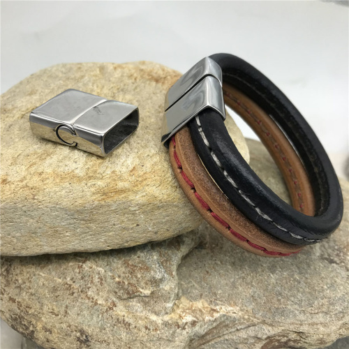 Замок 19х6 мм для плоских браслетов Сталь  BR-z24 - фото товара