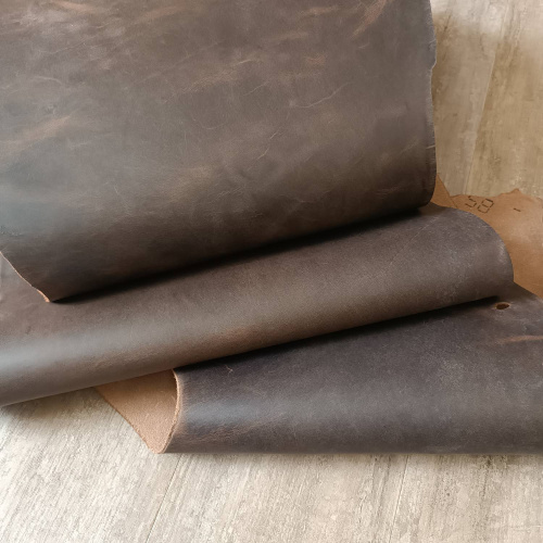 Кожа Пола 1,2-1,4 мм растит. дубл. Коричневый Италия фото 4