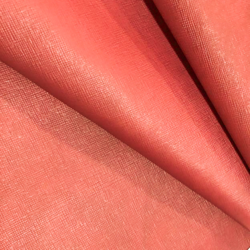 Кожа Сафьяно 1,5-1,8 мм хром. дубл. Коралловый Италия фото 3