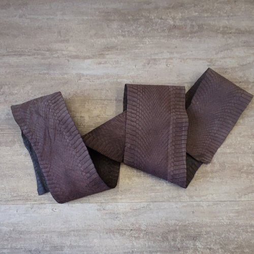 Кожа Питона 0,30 мм коричневый/бежевый фото 6