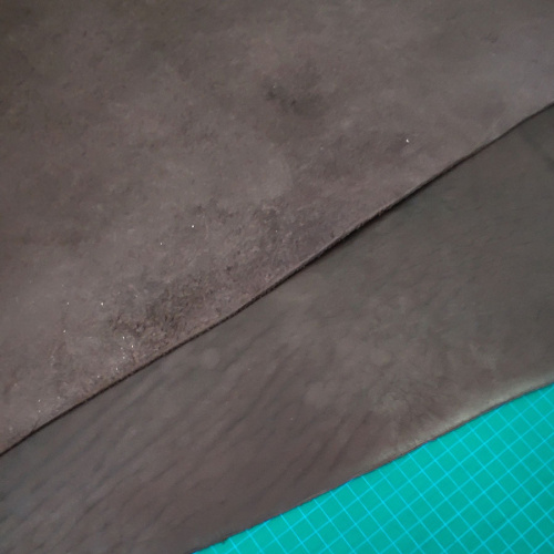 Кожа вороток ШСК краст 3,6-4,0 мм комб. дубл. Коричневый Белоруссия фото 3