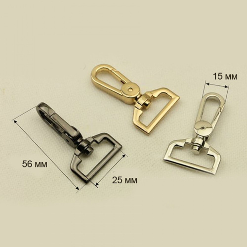 Карабин металлический 25 - 38 мм арт. 5200 фото 2