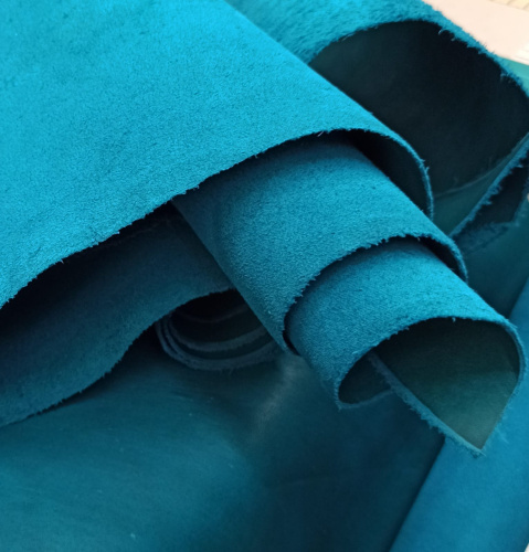 Кожа Пола краст 1,1-1,3 мм Бирюзовая фото 2