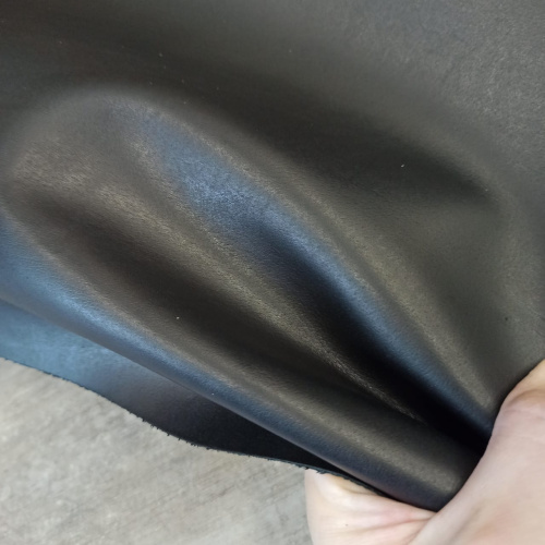 Кожа теленок 1,0 мм раст. дубл. Беби Буффало черный фото 3