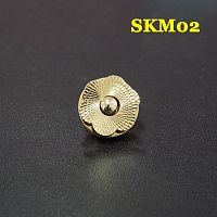 Застежка магнитная зажимная 17 мм Латунь SKM02  - купить для кожевенного хобби