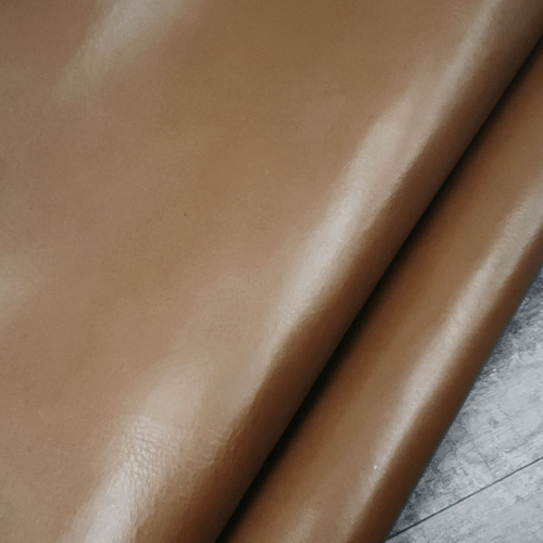 Кожа КРС 1,8-2,0 мм с покрытием Светло-ореховый фото 4