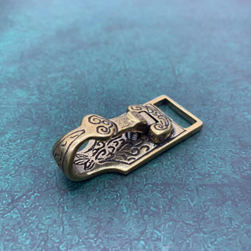 Карабин пружинный 16 мм латунь  YS-078 - фото товара фото 3