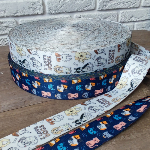 Лента ременная 38 мм Кошечки Собачки п/э фото 4
