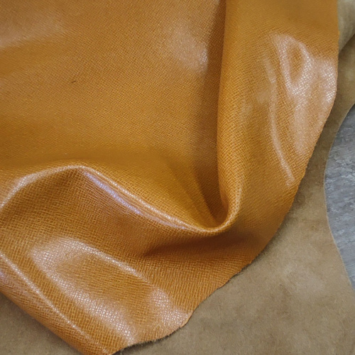 Кожа Сафьяно 1,3-1,5 мм Желтая ящерица Италия фото 3