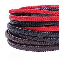 Шнур кожаный плоский плетеный 12х6 мм 20 см