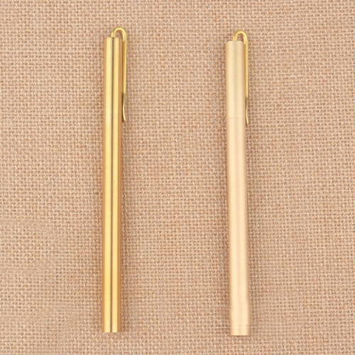 Корпус для ручки металлический с зажимом Латунь