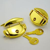 Застежка портфельная с ключиком S-0556  - купить для кожевенного хобби