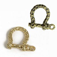 Карабин-подкова декоративный Латунь