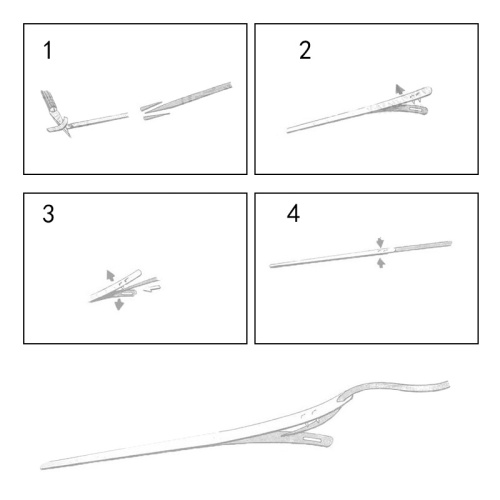 Иглы плоские с защипами для кожи фото 8