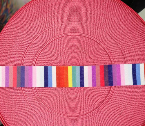 Лента ременная 38 мм Цветная полоска п/э фото 6