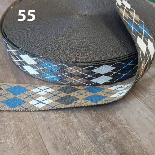 Лента ременная стропа 50 мм Британские ромбы Двусторонняя фото 6