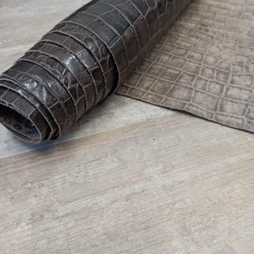 Кожа Кайман 1,0 мм Кофе Турция фото 3