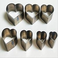 Штанцформа (вырубной штамп) Сердце, набор 7 шт.  - купить для кожевенного хобби