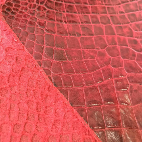Кожа Кайман 1,0 мм Красный Турция фото 4