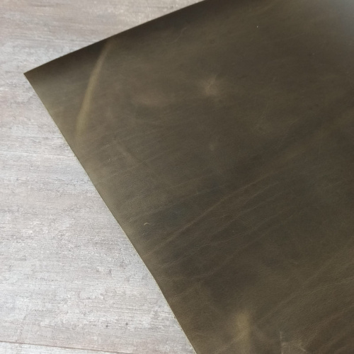 Кожа Крейзи Хорс 1,4-1,6 мм Олива Италия фото 3