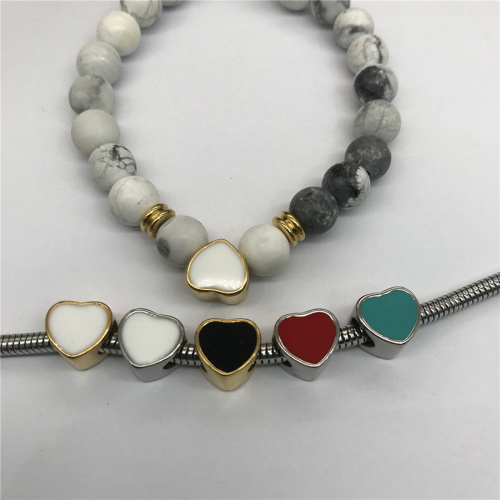 Бусина 5 мм для браслетов Сердце Сталь 