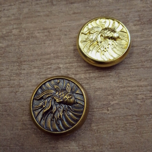 Кончо для кожаных изделий 27 мм Рыбка латунное Кончо для кожаных изделий 27 мм Рыбка латунное