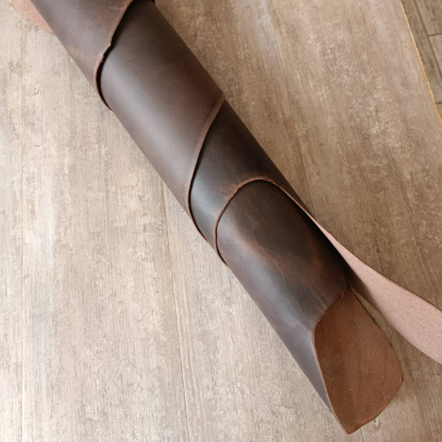 Кожа Пола 1,2-1,4 мм растит. дубл. Коричневый Италия