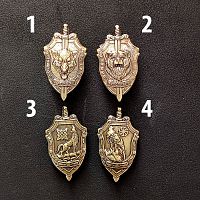 Кончо для кожаных изделий 17 мм Щит и Меч латунь