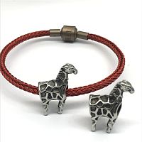 Бусина 5 мм для браслетов Жираф Сталь   - купить для кожевенного хобби