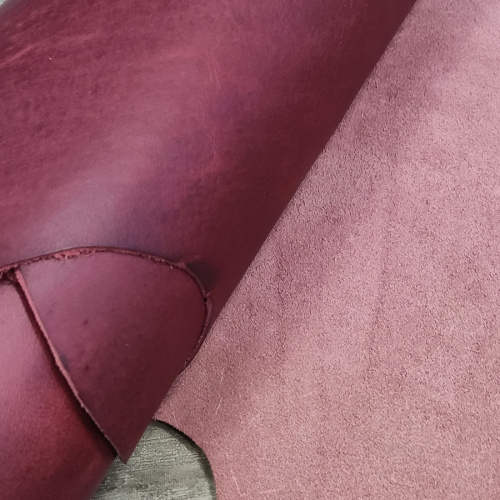 Кожа Пола 1,2 мм растит. дубл. PONTE WAX Рубиновый фото 6