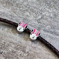 Бусина 4,5 мм для браслетов Минни Сталь   - купить для кожевенного хобби