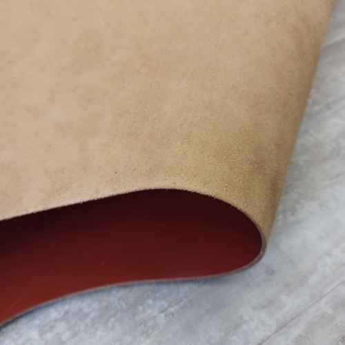 Кожа ШСК 2,1 мм пылевидная с покр. Рыжий фото 2