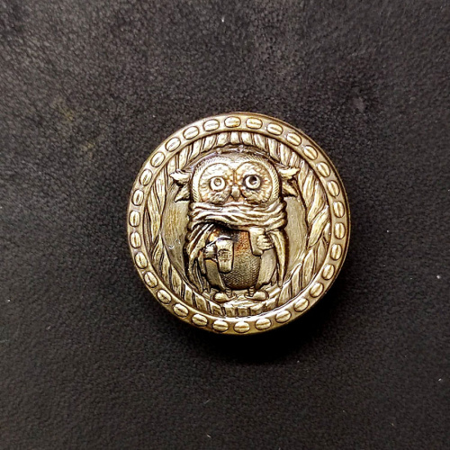 Кончо для кожаных изделий 23 мм Сова дома Латунь  KR 0619 - фото товара