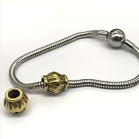 Бусина 5 мм для круглых браслетов Сталь B23  - купить для кожевенного хобби