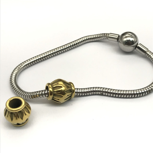 Бусина 5 мм для круглых браслетов Сталь B23  BR-B23 - фото товара