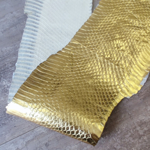 Кожа змеи натуральная 0,3 мм Золото | Галерея фото | Pava.pro фото 2 Кожа змеи натуральная 0,3 мм Золото PIton04 - фото товара фото 2