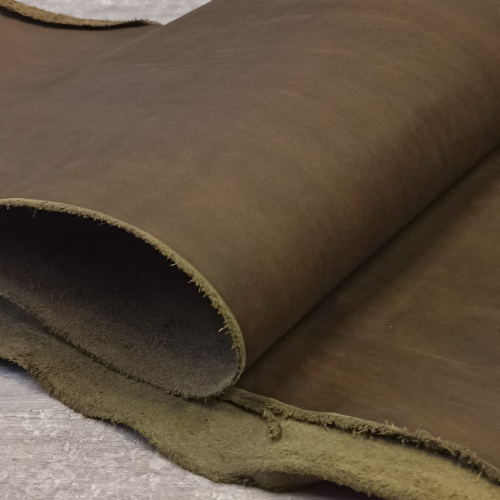 Кожа Пола краст 1,1-1,3 мм Олива фото 4