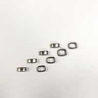 Бусина 5х4 мм для плоских браслетов Сталь  - купить для кожевенного хобби