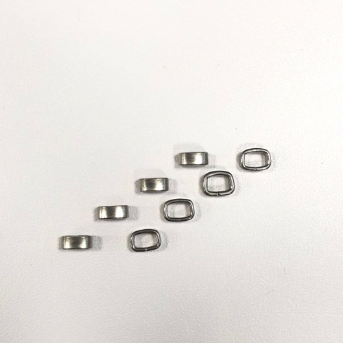 Бусина 5х4 мм для плоских браслетов Сталь  BR-B154 - фото товара