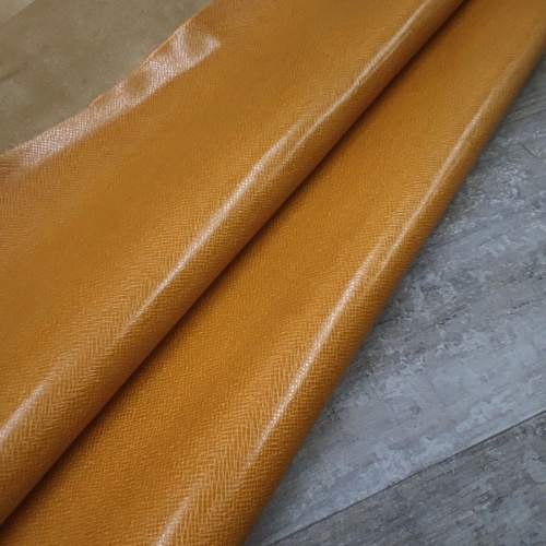 Кожа Сафьяно 1,3-1,5 мм Желтая ящерица Италия фото 4