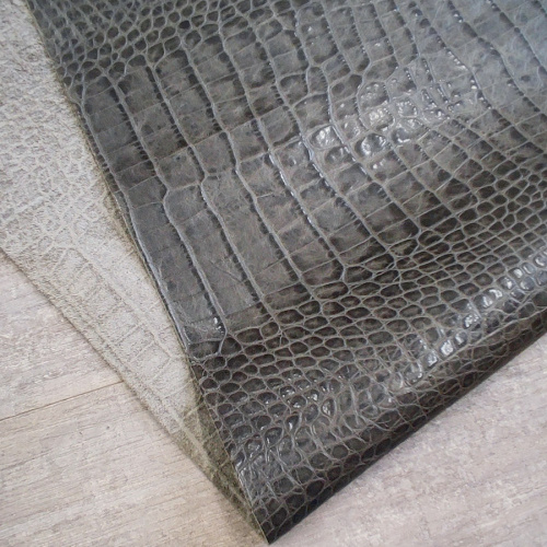 Кожа Кайман 1,0 мм Серо-коричневый Турция фото 3