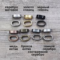 Бусина 12х6 мм для плоских браслетов Классика Сталь