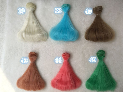 Трессы для кукол 15 см с Подвитыми кончиками BJD фото 2