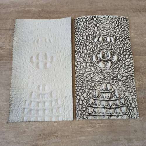 Кожа Крс в формате 18,5*10,5 см с тиснением под крокодила фото 5