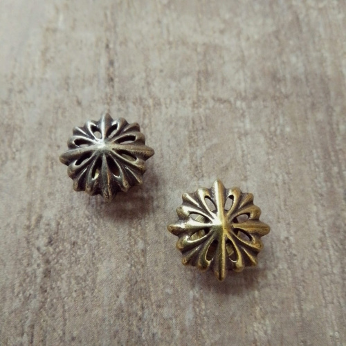 Кончо для кожаных изделий 15 мм латунное фото 5