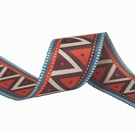 Лента ременная стропа 50 мм орнамент №2 п/э  - купить для кожевенного хобби