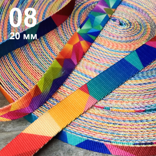 Лента ременная стропа 20-25 мм толщ. 2 мм Летние мотивы фото 6